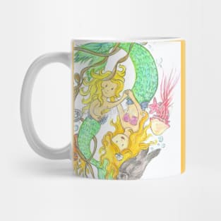 Mermaid mother and child Mug